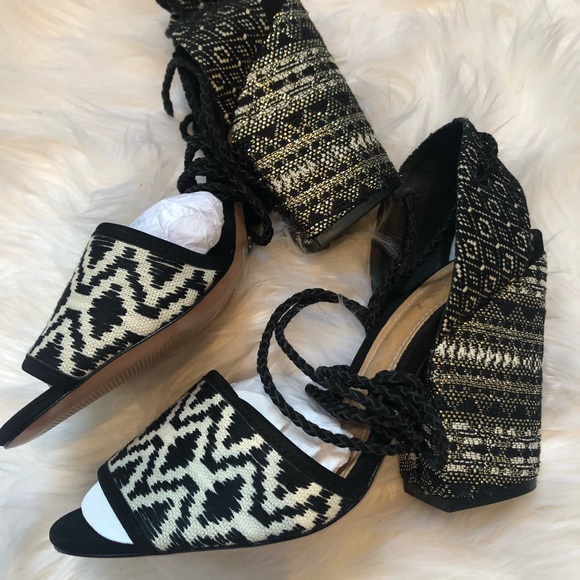 Schutz Multi Tribal Print Heels - Picture 1 of 4